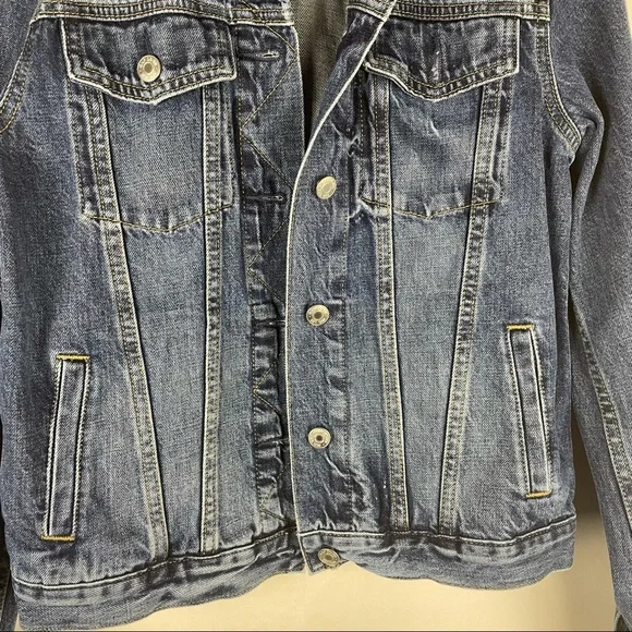 Gap Denim Jean tracker jacket button closure medium wash S - Picture 7 of 7
